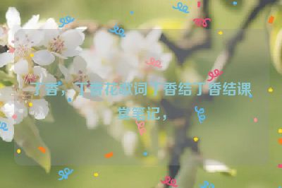 丁香，丁香花歌词丁香结丁香结课堂笔记，